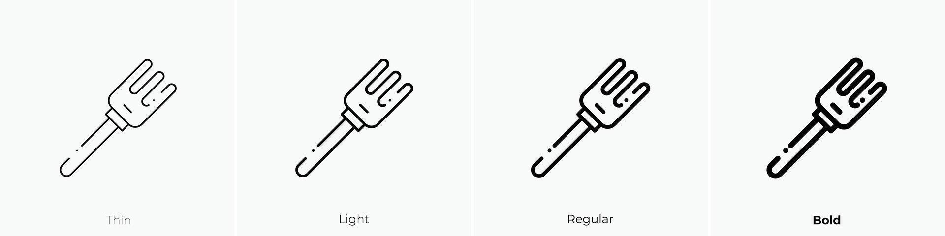 fork icon. Thin, Light, Regular And Bold style design isolated on white background vector