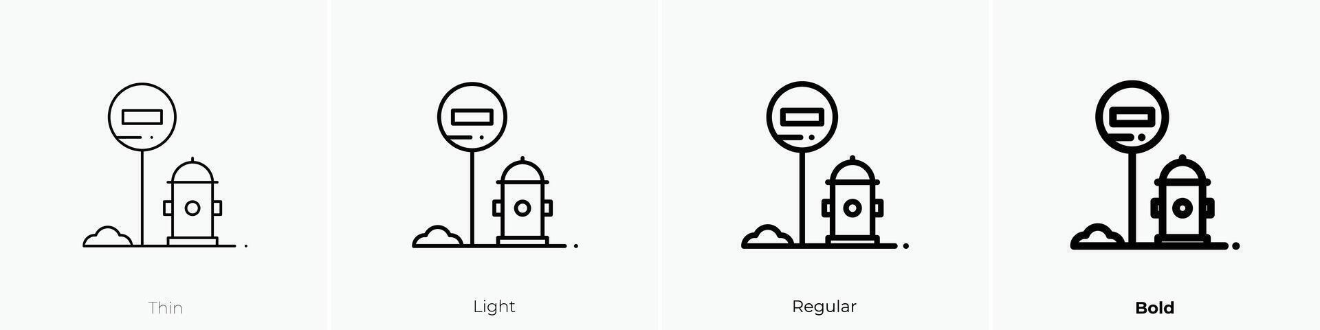 forbbiden icon. Thin, Light, Regular And Bold style design isolated on white background vector
