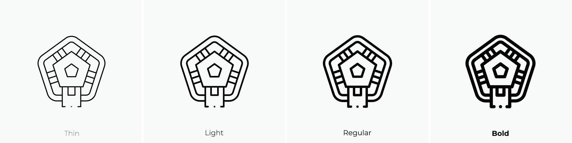 fort icon. Thin, Light, Regular And Bold style design isolated on white background vector