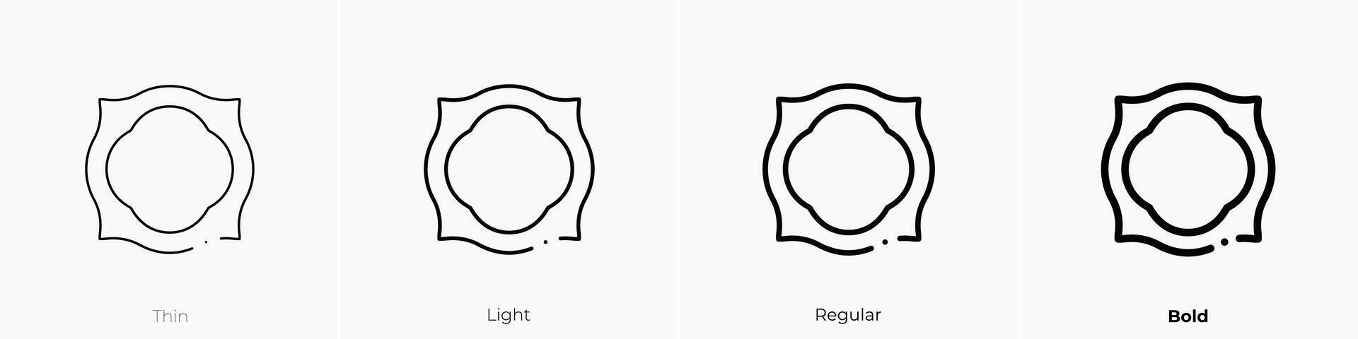 frame icon. Thin, Light, Regular And Bold style design isolated on white background vector