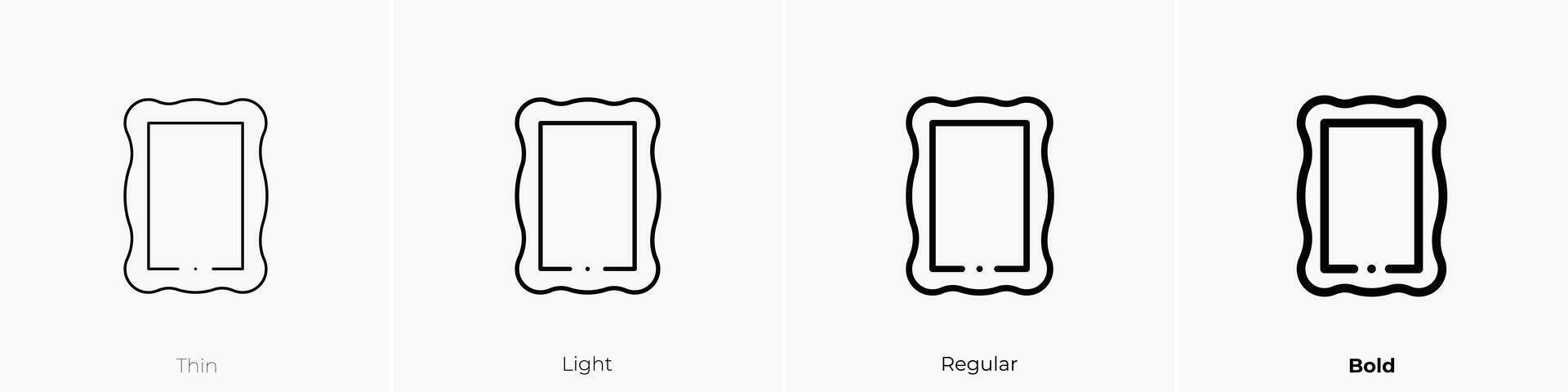 frame icon. Thin, Light, Regular And Bold style design isolated on white background vector
