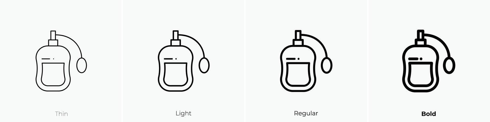 fragance icon. Thin, Light, Regular And Bold style design isolated on white background vector