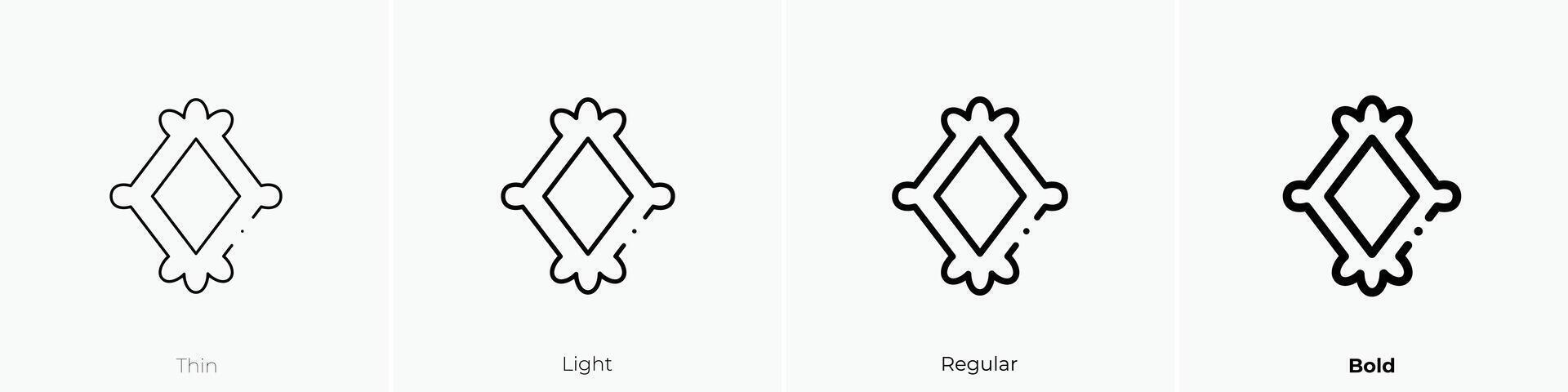 frame icon. Thin, Light, Regular And Bold style design isolated on white background vector
