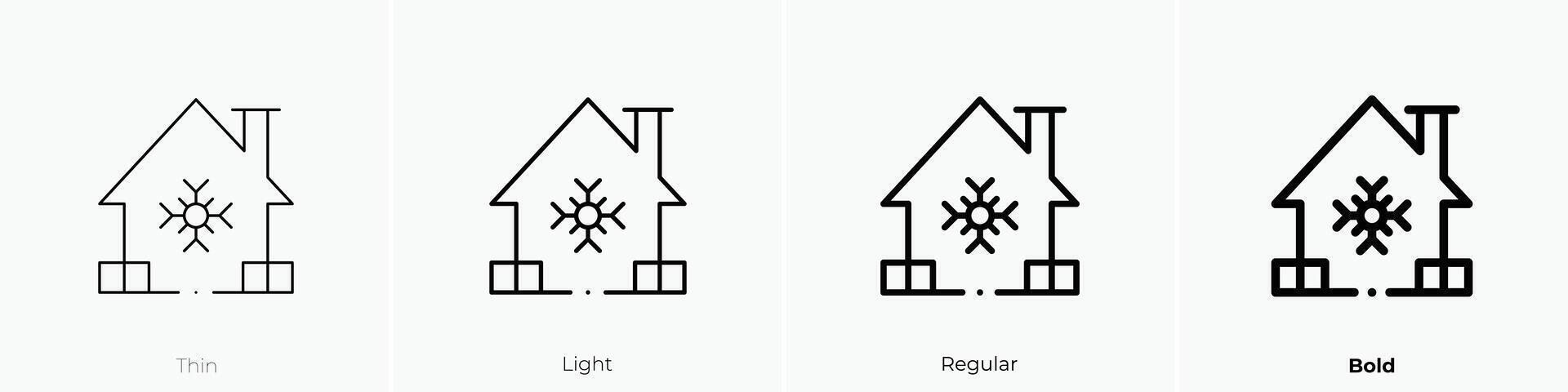 freeze icon. Thin, Light, Regular And Bold style design isolated on white background vector