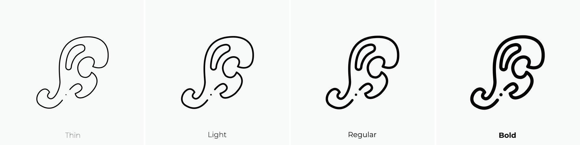 french icon. Thin, Light, Regular And Bold style design isolated on white background vector