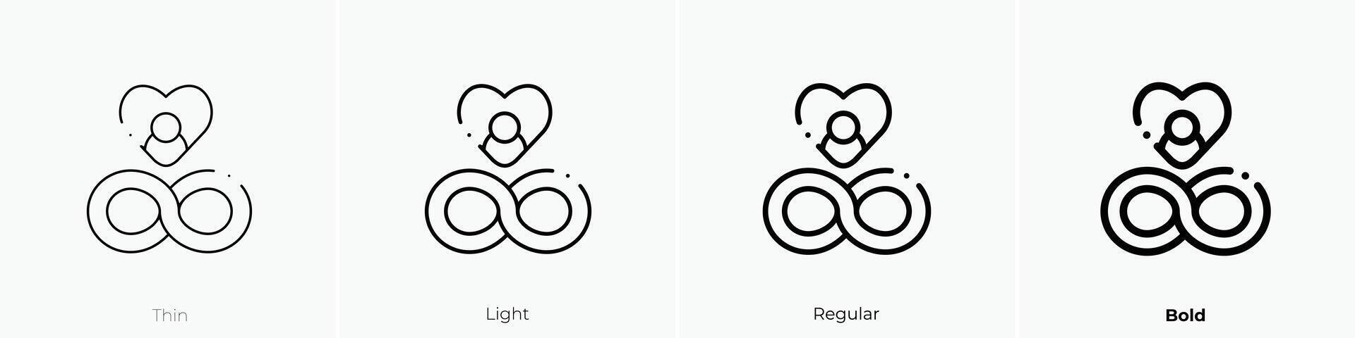 friendship icon. Thin, Light, Regular And Bold style design isolated on white background vector