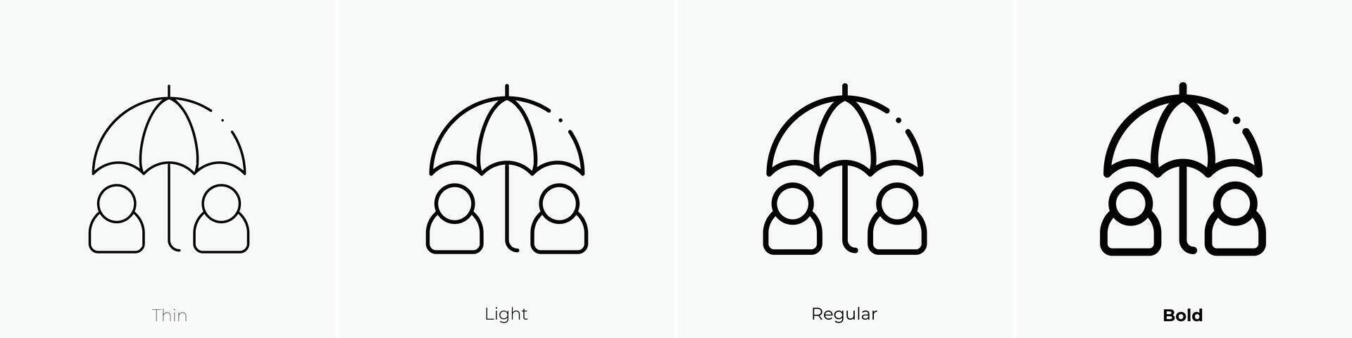 friendship icon. Thin, Light, Regular And Bold style design isolated on white background vector