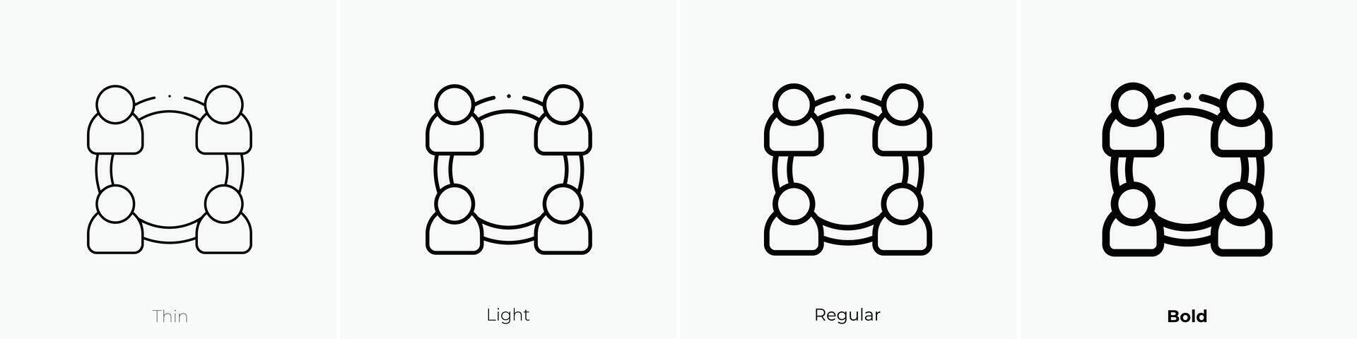 friendship icon. Thin, Light, Regular And Bold style design isolated on white background vector