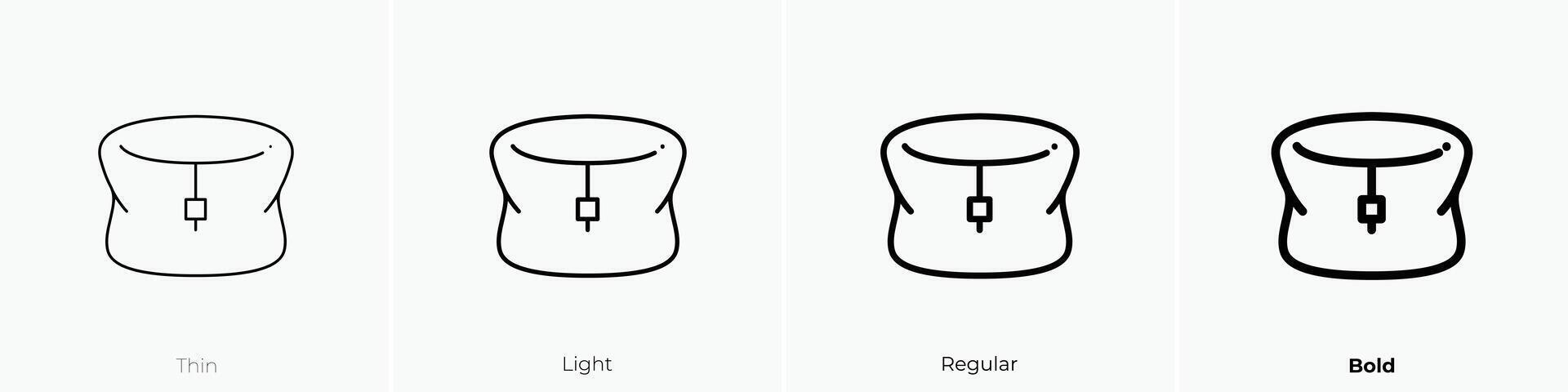 gaiter icon. Thin, Light, Regular And Bold style design isolated on white background vector
