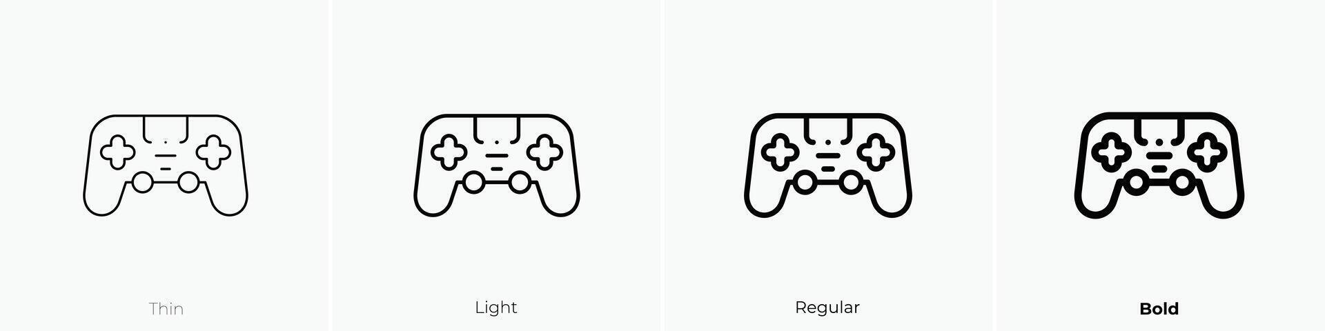 game console icon. Thin, Light, Regular And Bold style design isolated on white background vector