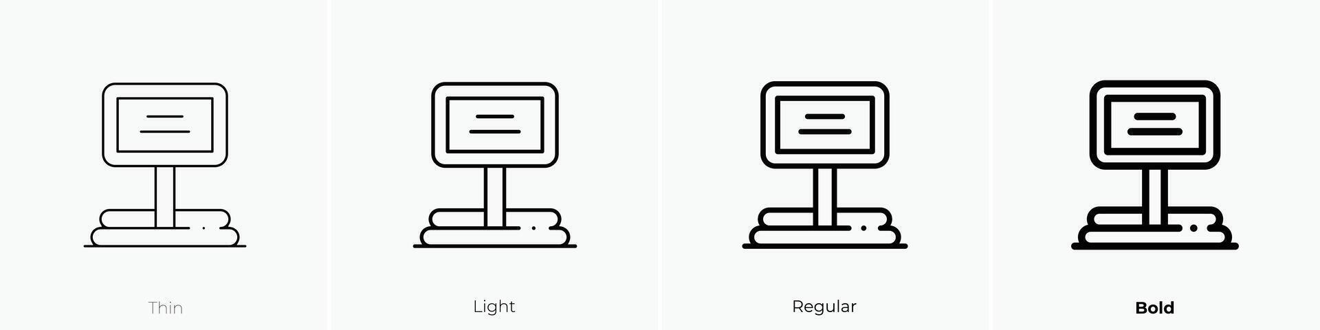 garden icon. Thin, Light, Regular And Bold style design isolated on white background vector