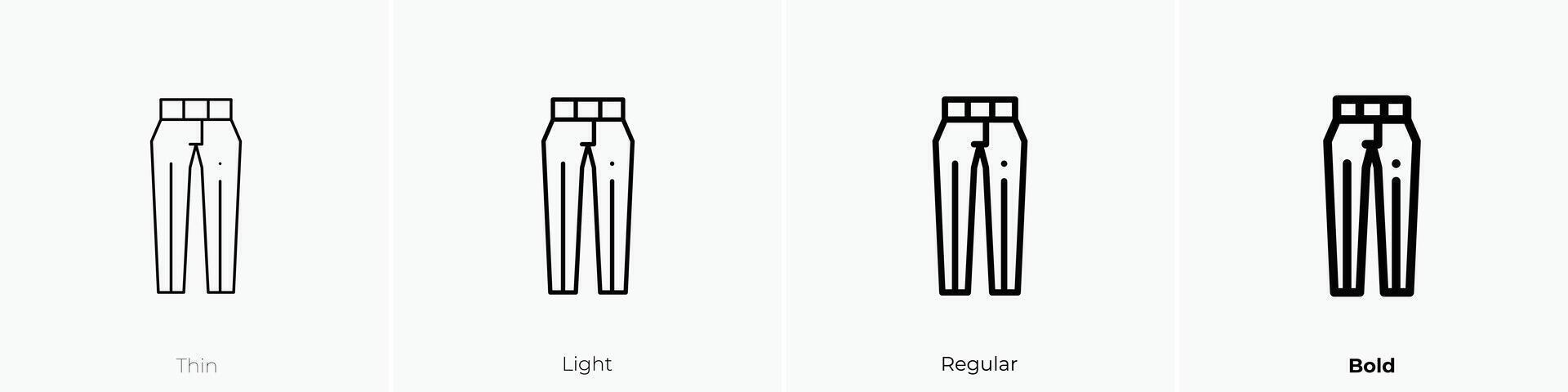 garment icon. Thin, Light, Regular And Bold style design isolated on white background vector