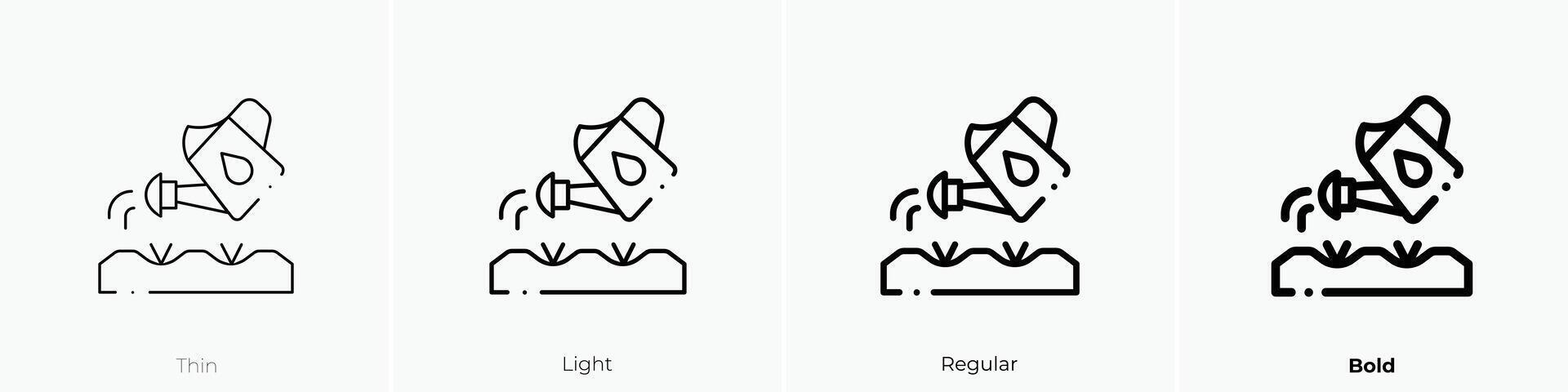 gardening icon. Thin, Light, Regular And Bold style design isolated on white background vector