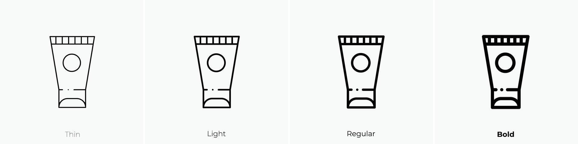 gel icon. Thin, Light, Regular And Bold style design isolated on white background vector
