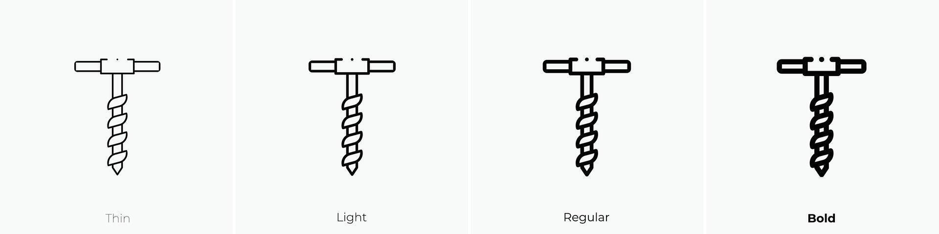 gimlet icon. Thin, Light, Regular And Bold style design isolated on white background vector