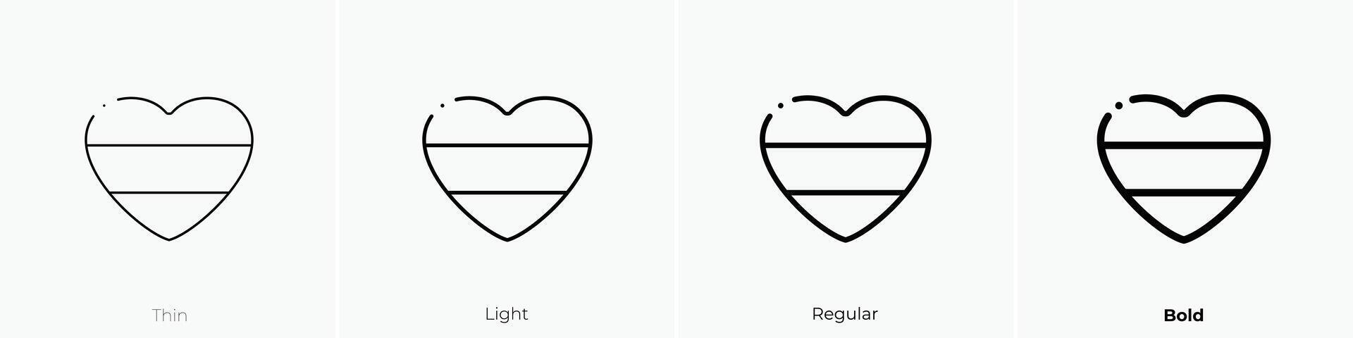german icon. Thin, Light, Regular And Bold style design isolated on white background vector