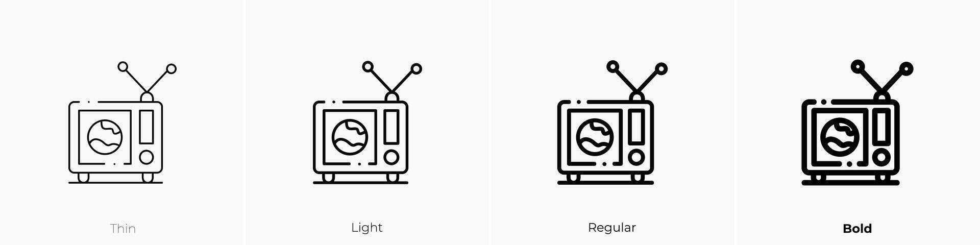 global news icon. Thin, Light, Regular And Bold style design isolated on white background vector