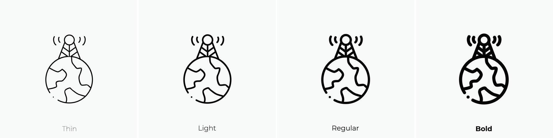 global news icon. Thin, Light, Regular And Bold style design isolated on white background vector