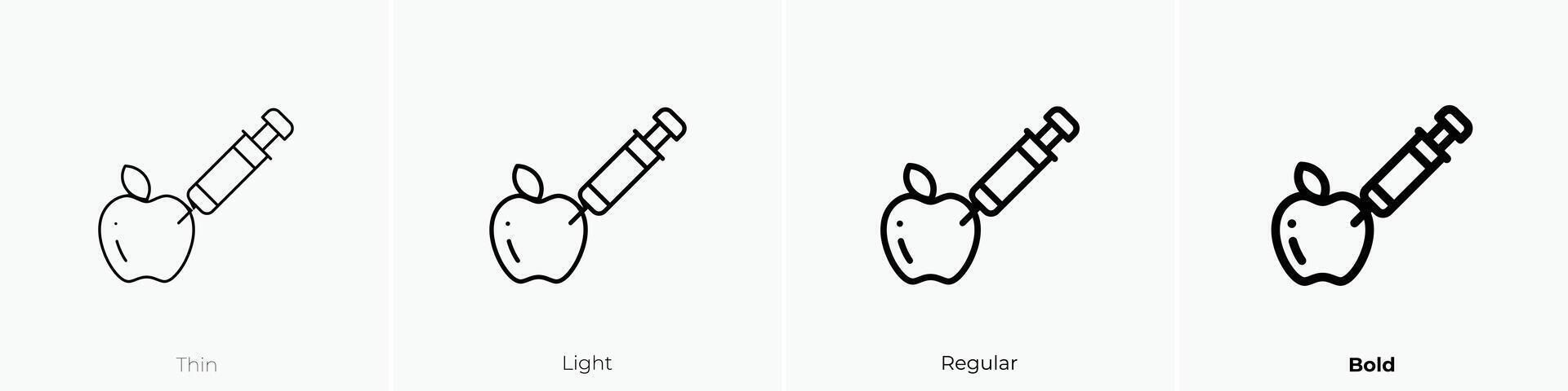 gmo icon. Thin, Light, Regular And Bold style design isolated on white background vector