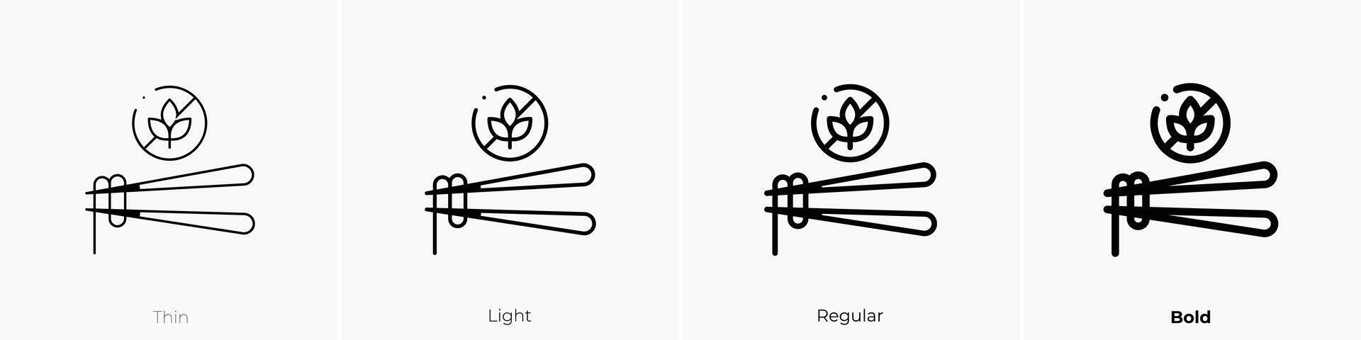 gluten free icon. Thin, Light, Regular And Bold style design isolated on white background vector