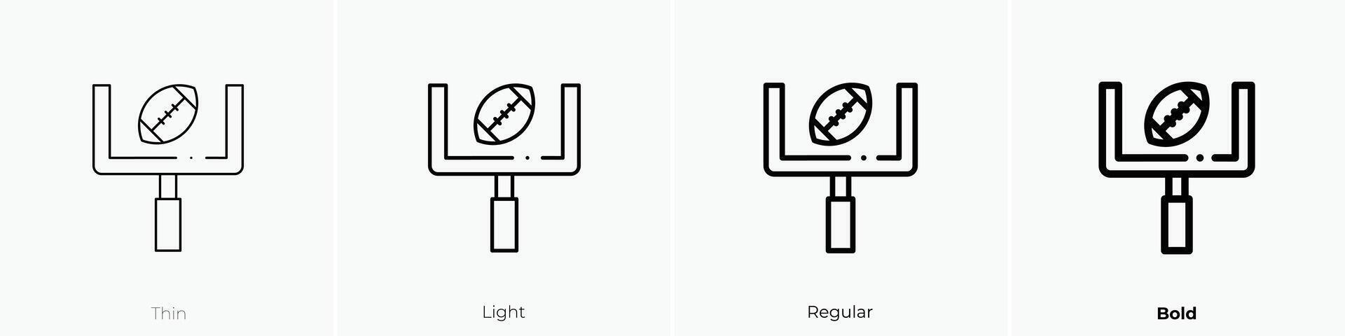 goal post icon. Thin, Light, Regular And Bold style design isolated on white background vector