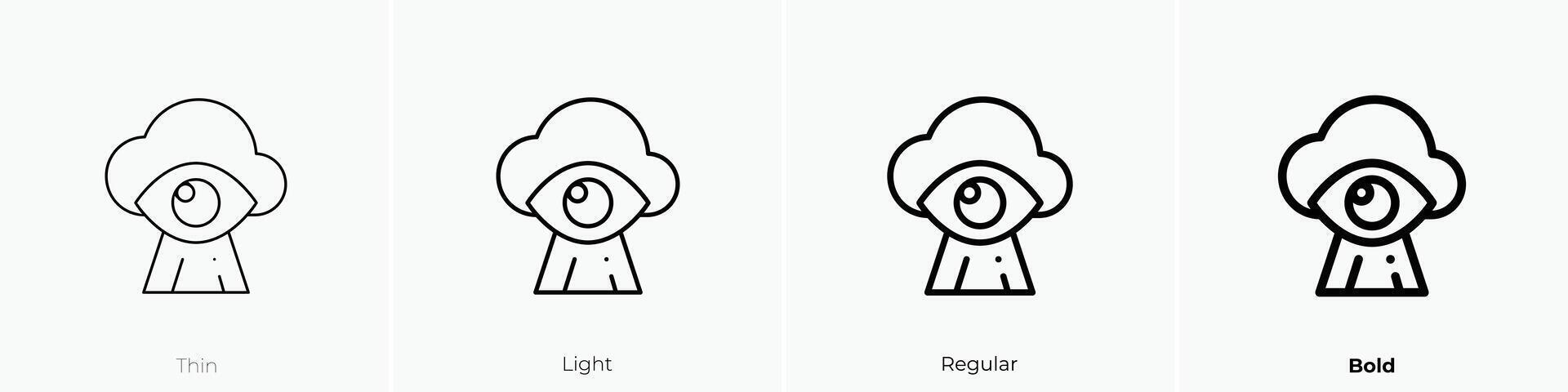 god icon. Thin, Light, Regular And Bold style design isolated on white background vector