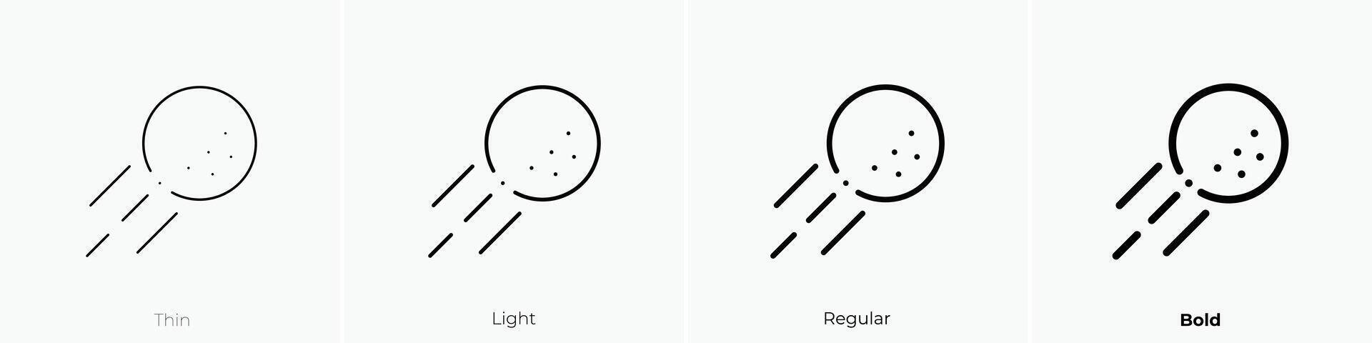 golf ball icon. Thin, Light, Regular And Bold style design isolated on white background vector