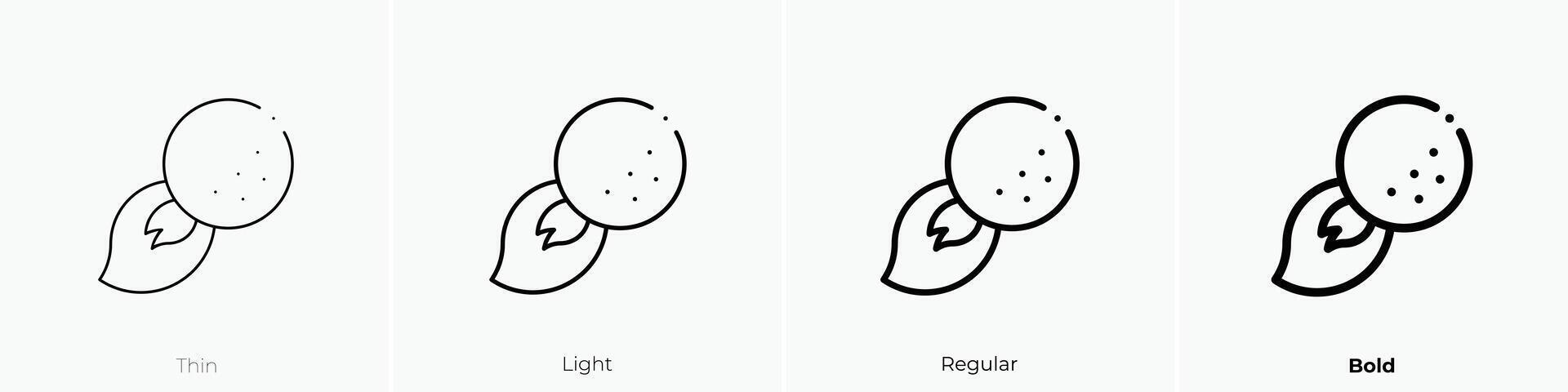 golf ball icon. Thin, Light, Regular And Bold style design isolated on white background vector