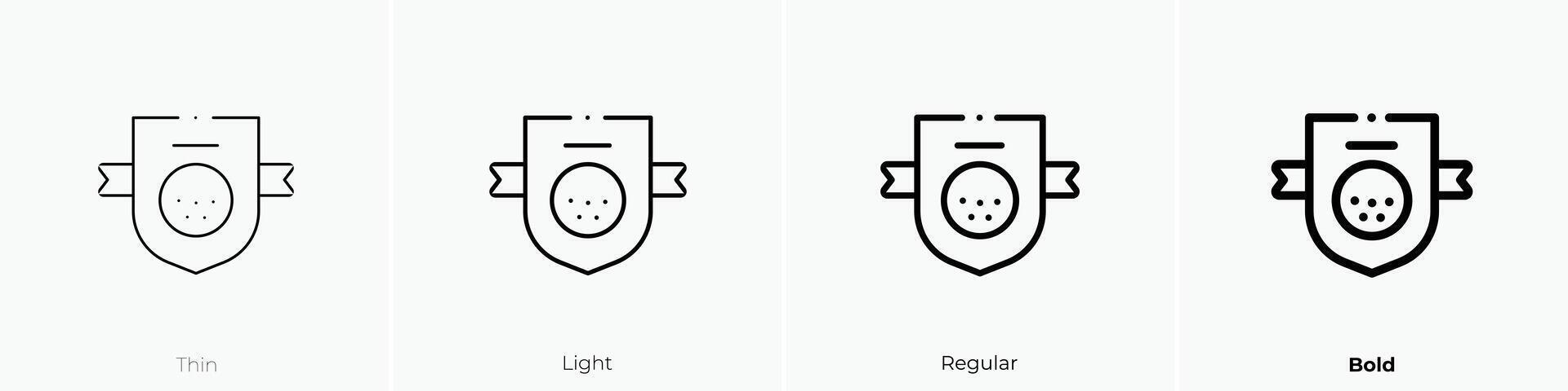 golf club icon. Thin, Light, Regular And Bold style design isolated on white background vector