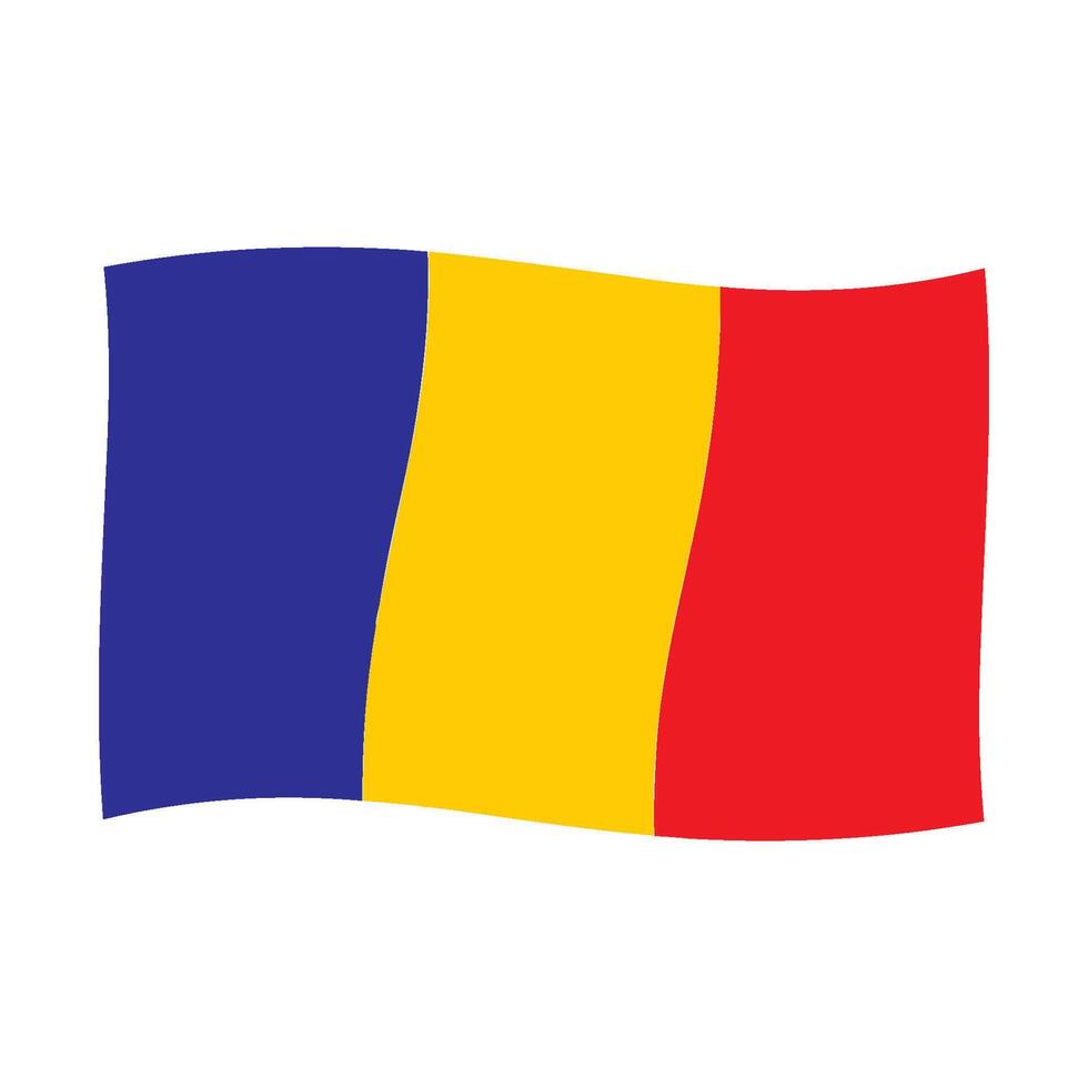 Chad country flag icon vector