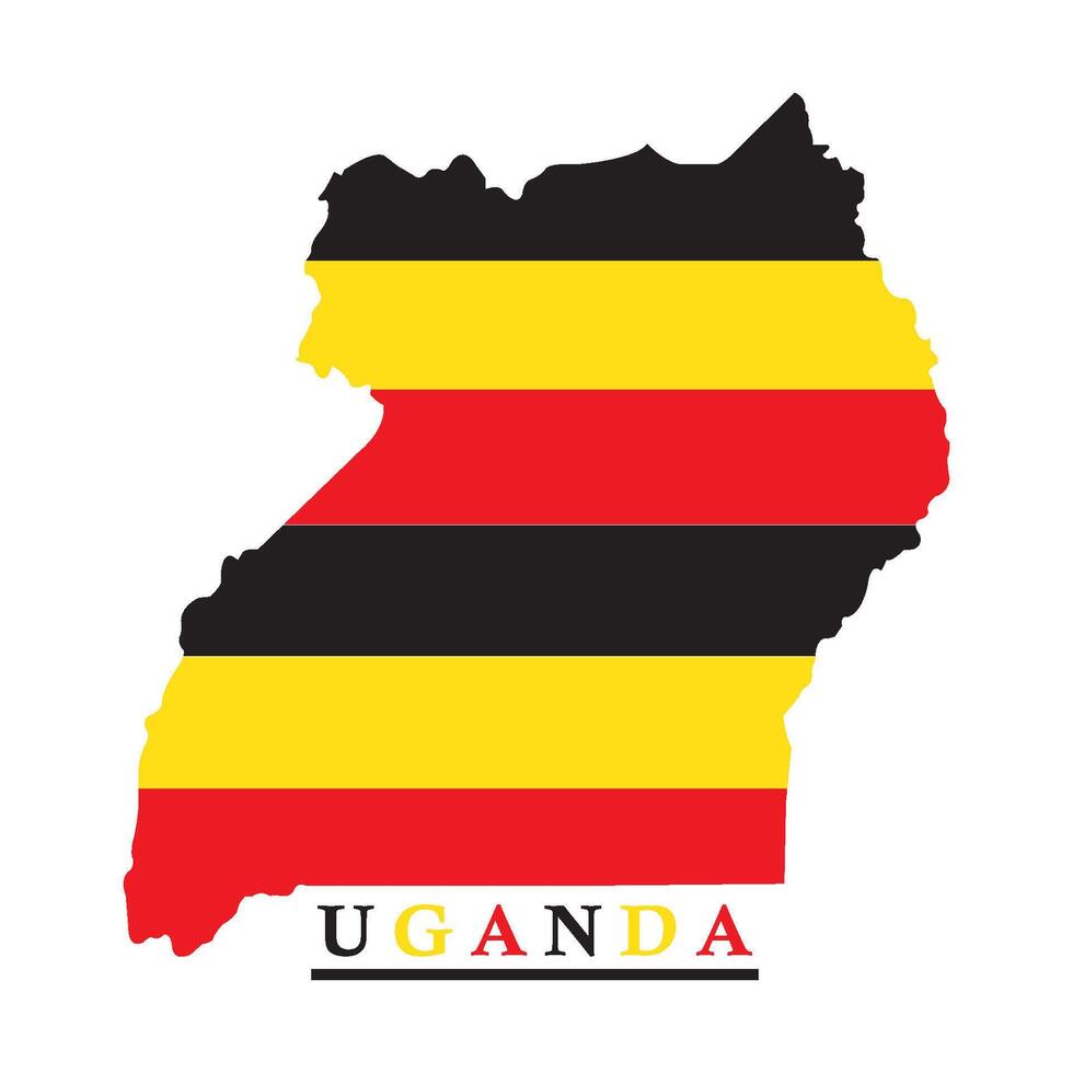 Uganda country map vector