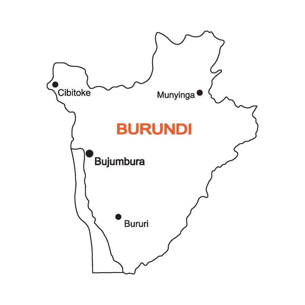 Burundi country map vector