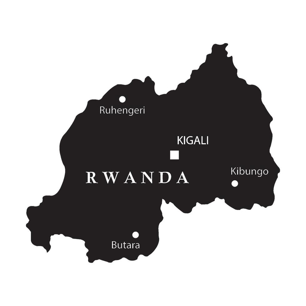 Rwanda country map vector