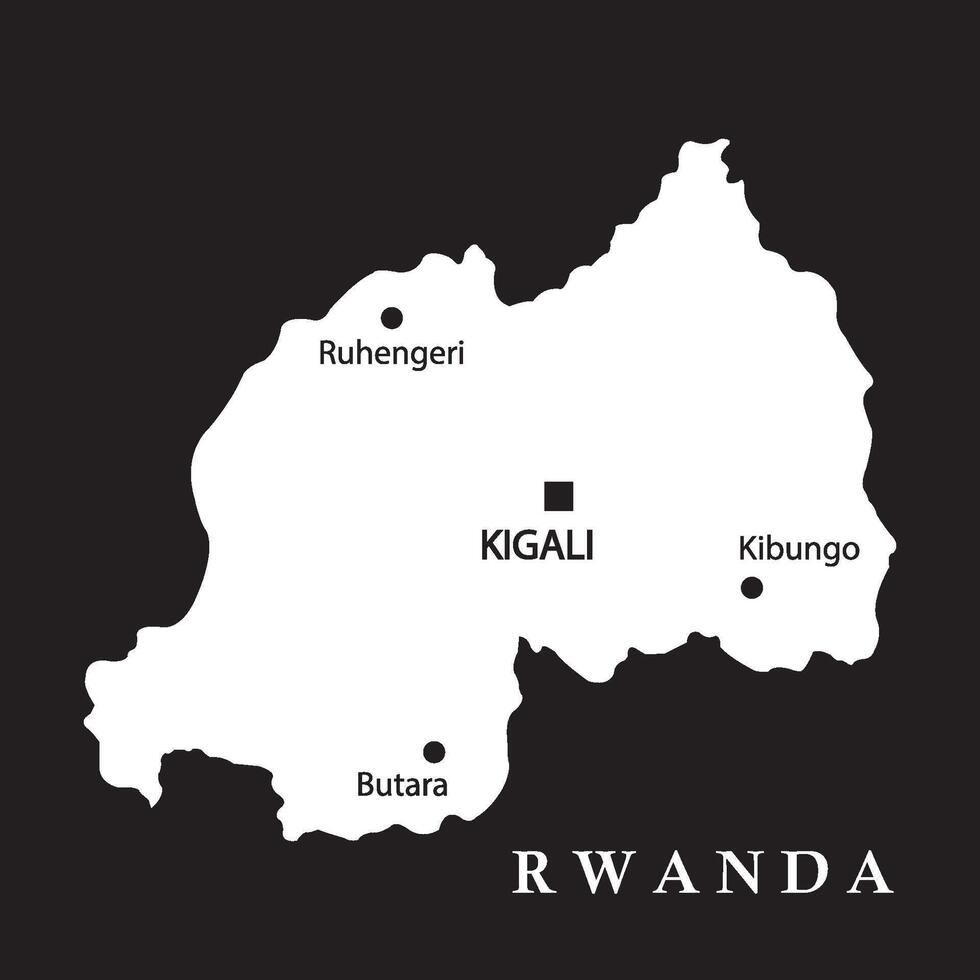 Rwanda country map vector