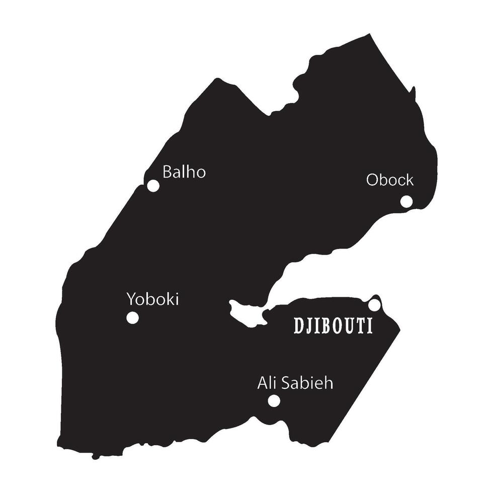Djibouti country map vector