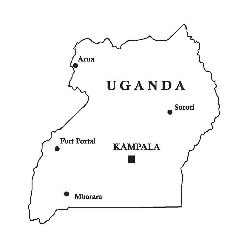 Uganda country map vector