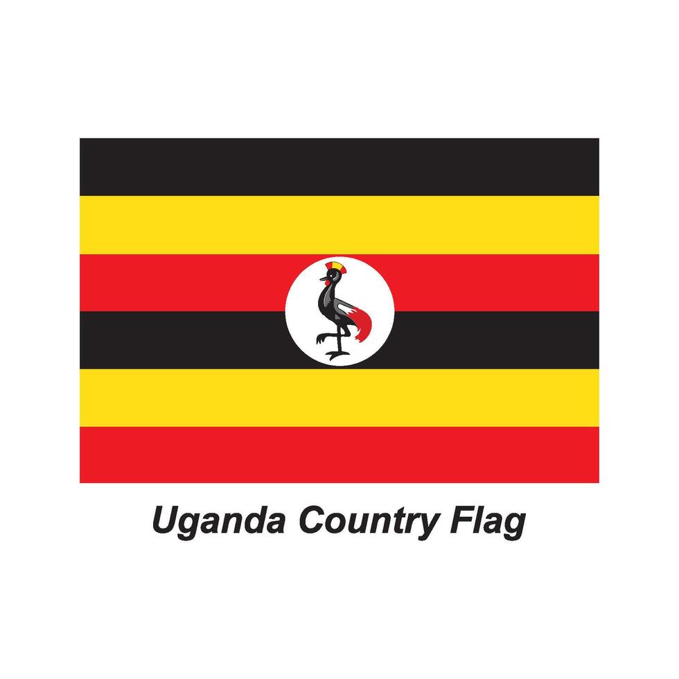 Uganda country Flag vector