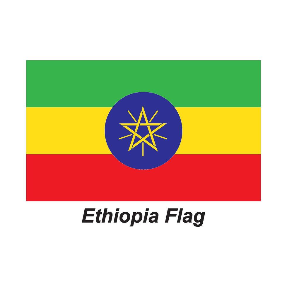 Ethiopia Flag design vector