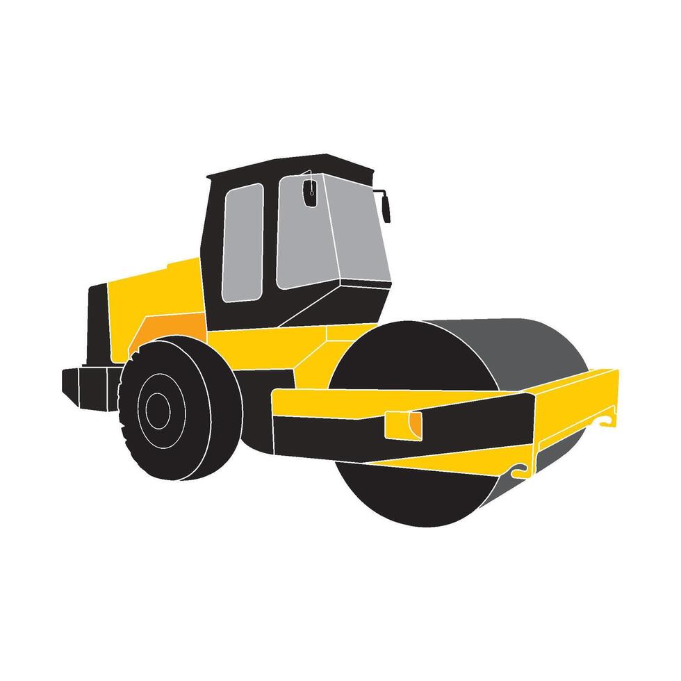 Tandem roller icon vector