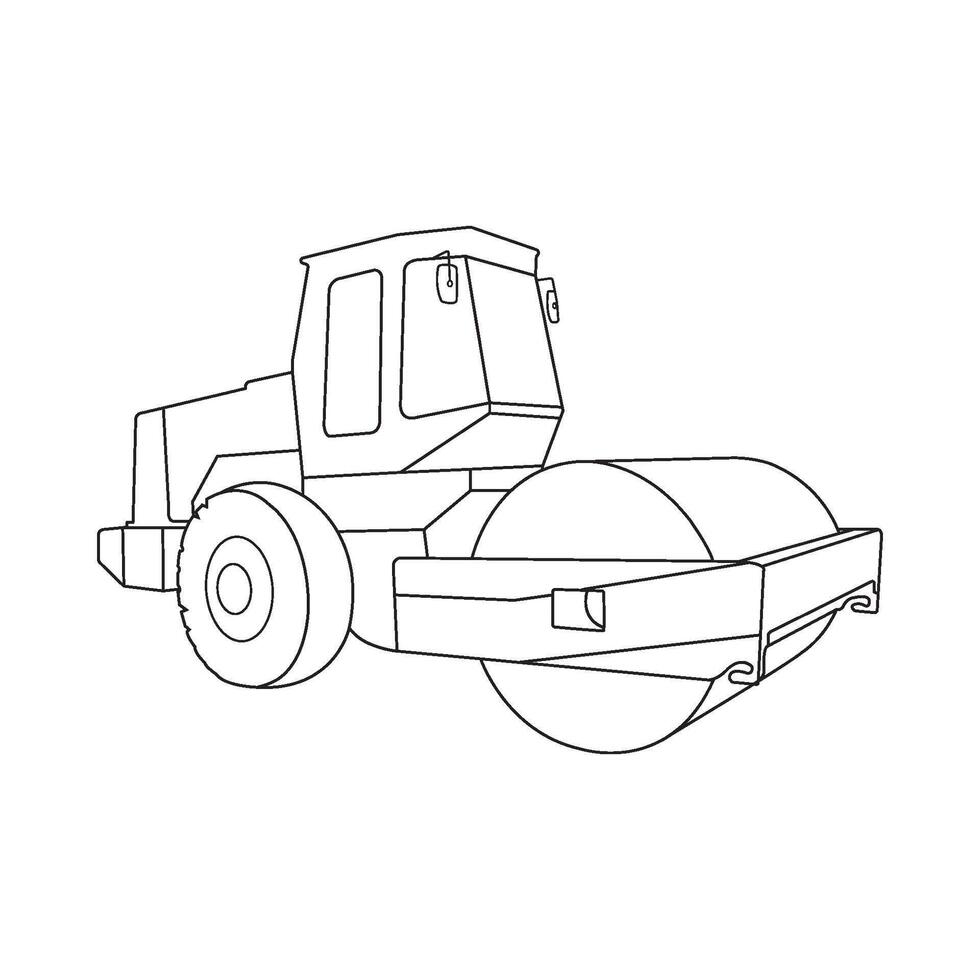Tandem roller icon vector