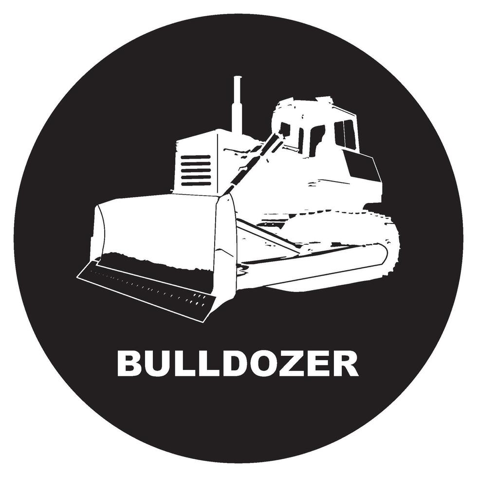 Bulldozer icon design vector