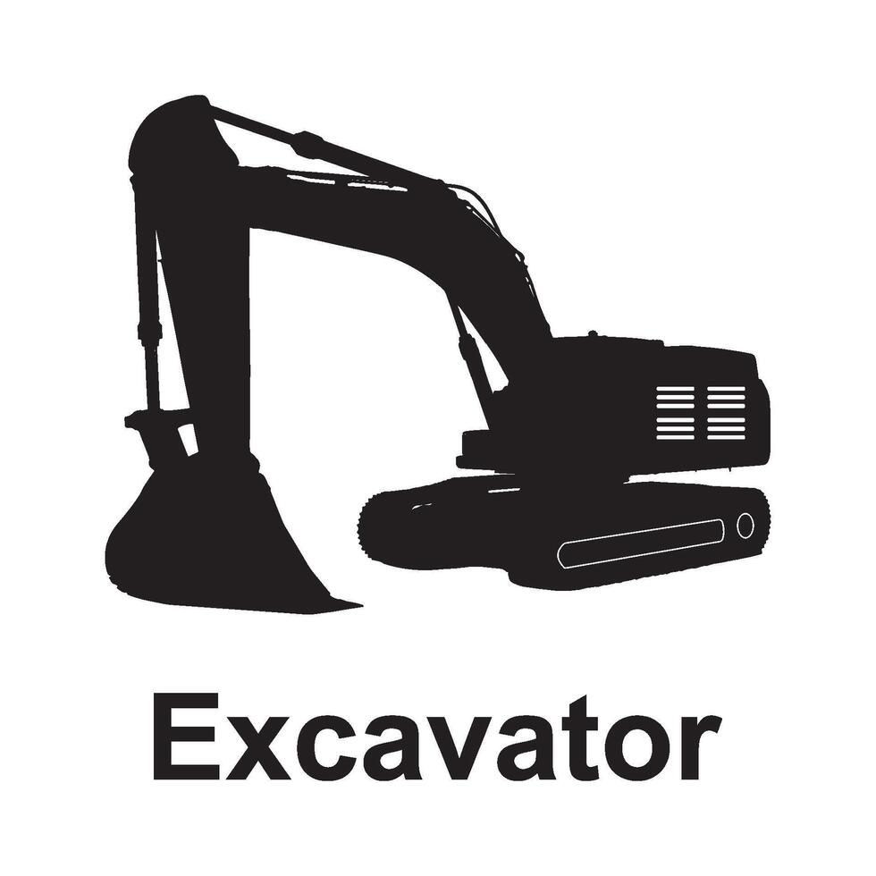 Excavator icon design vector