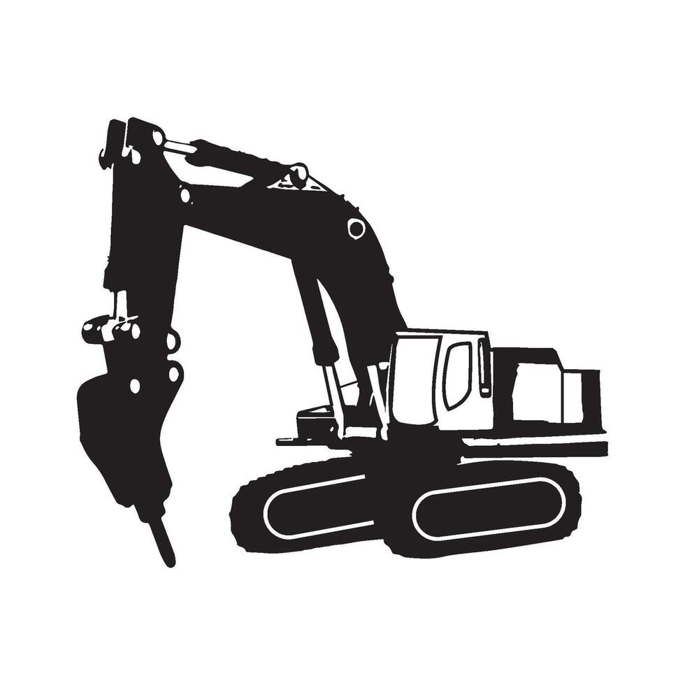 Excavator icon design vector