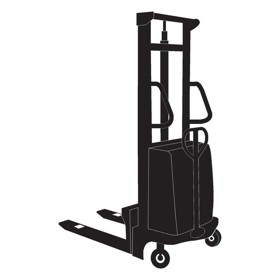 Electric hand forklift icon vector