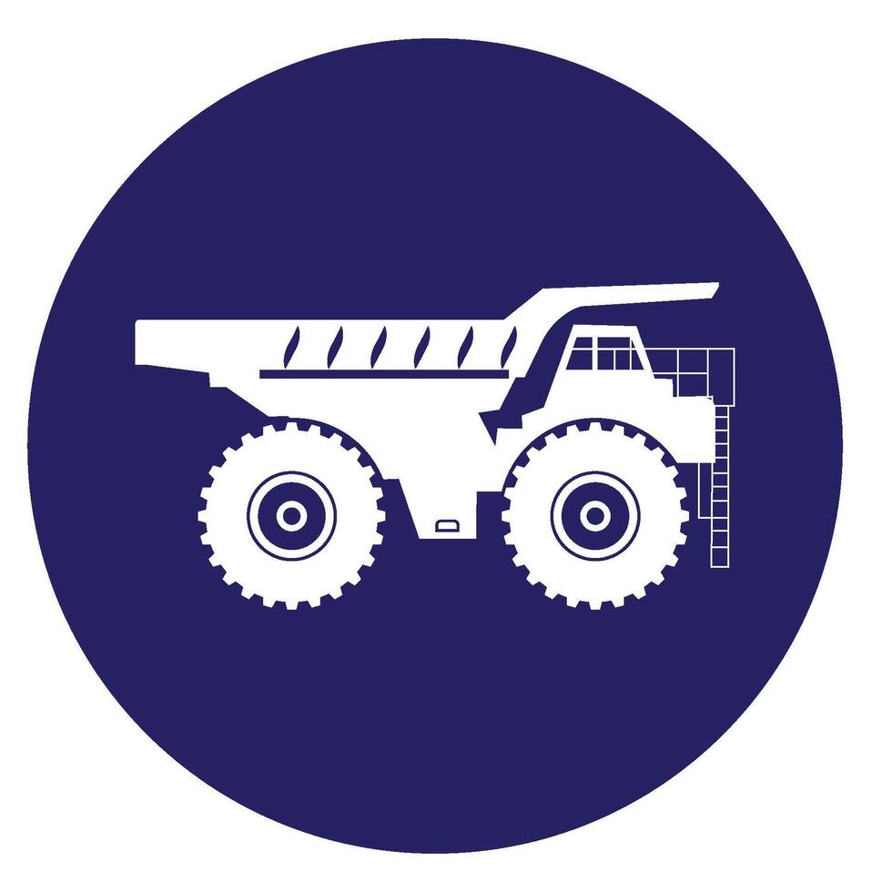 Dump truck icon vector