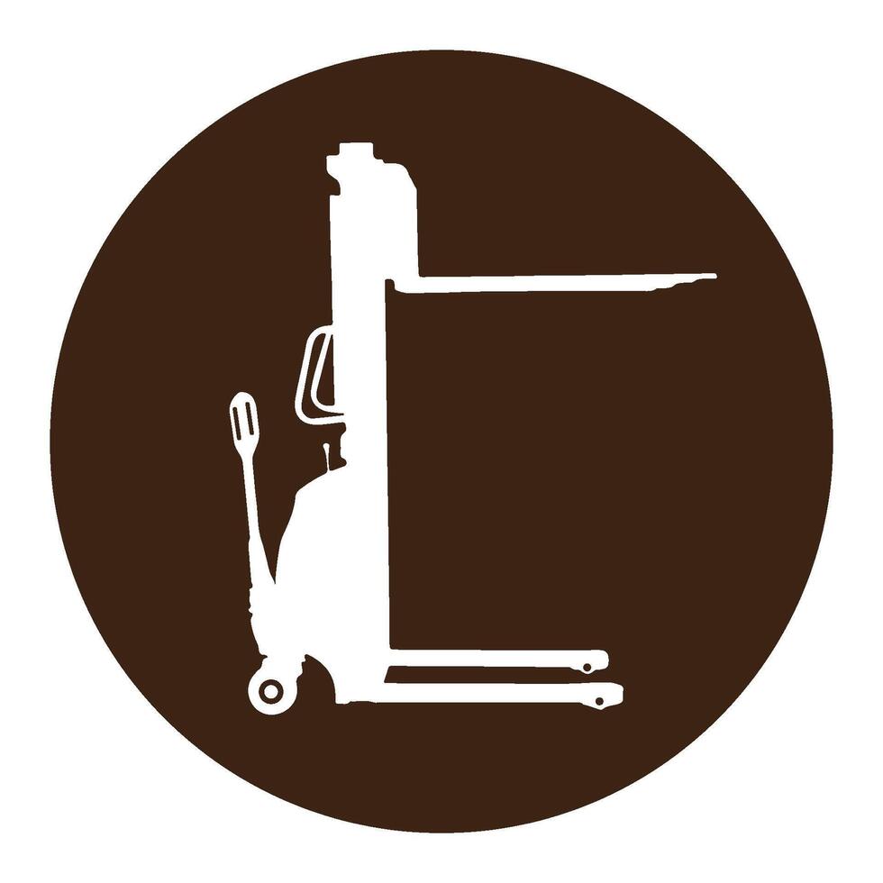 Electric hand forklift icon vector