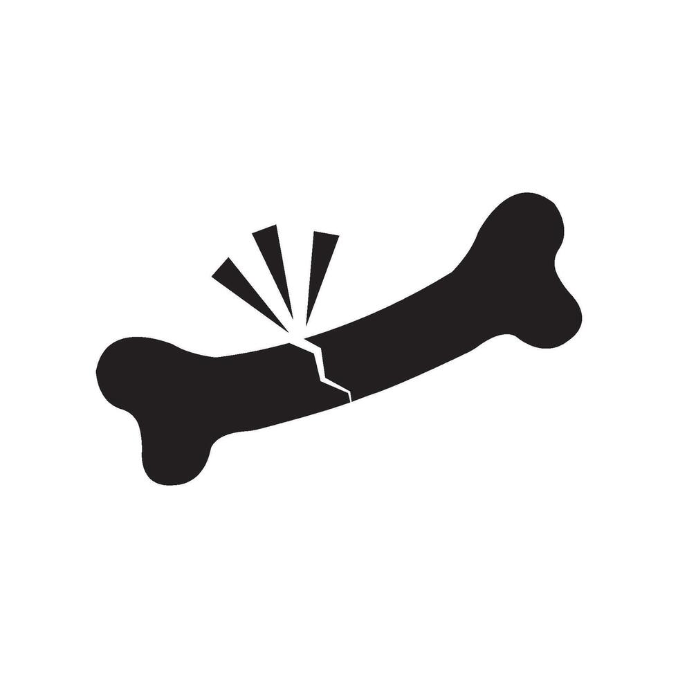 Broken bone icon vector