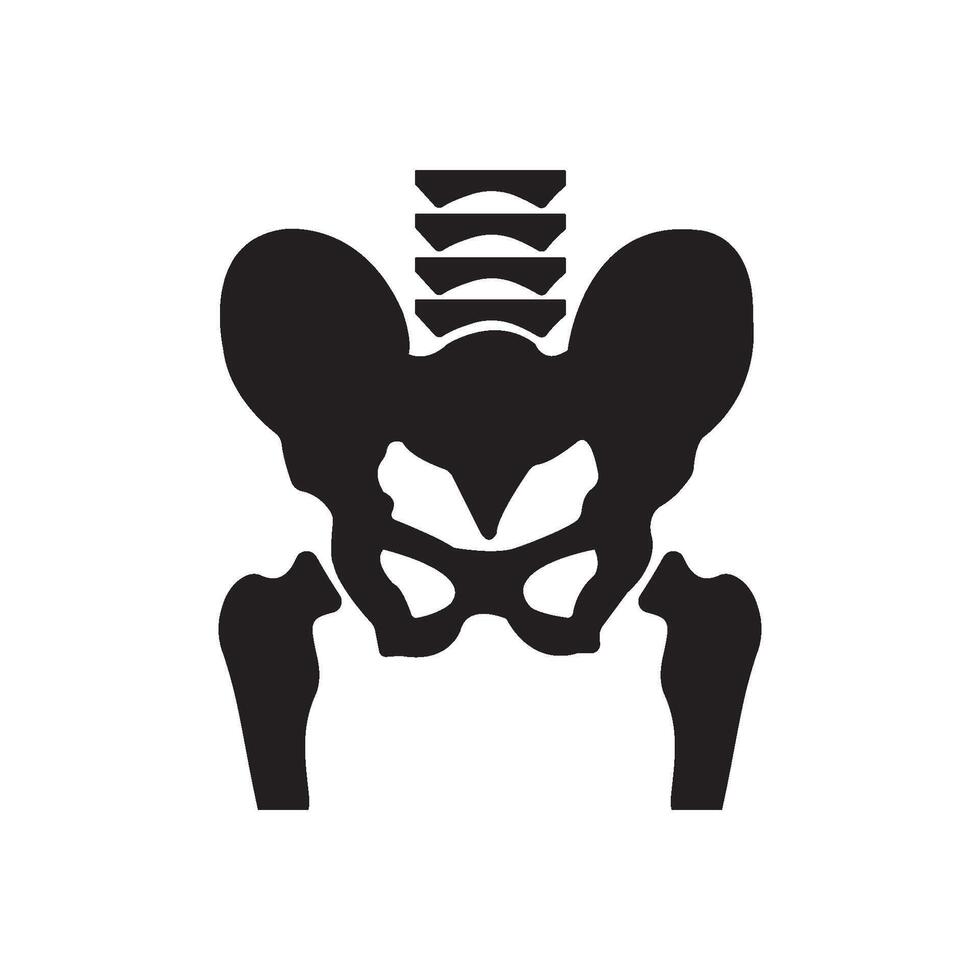 Hip Bone icon vector