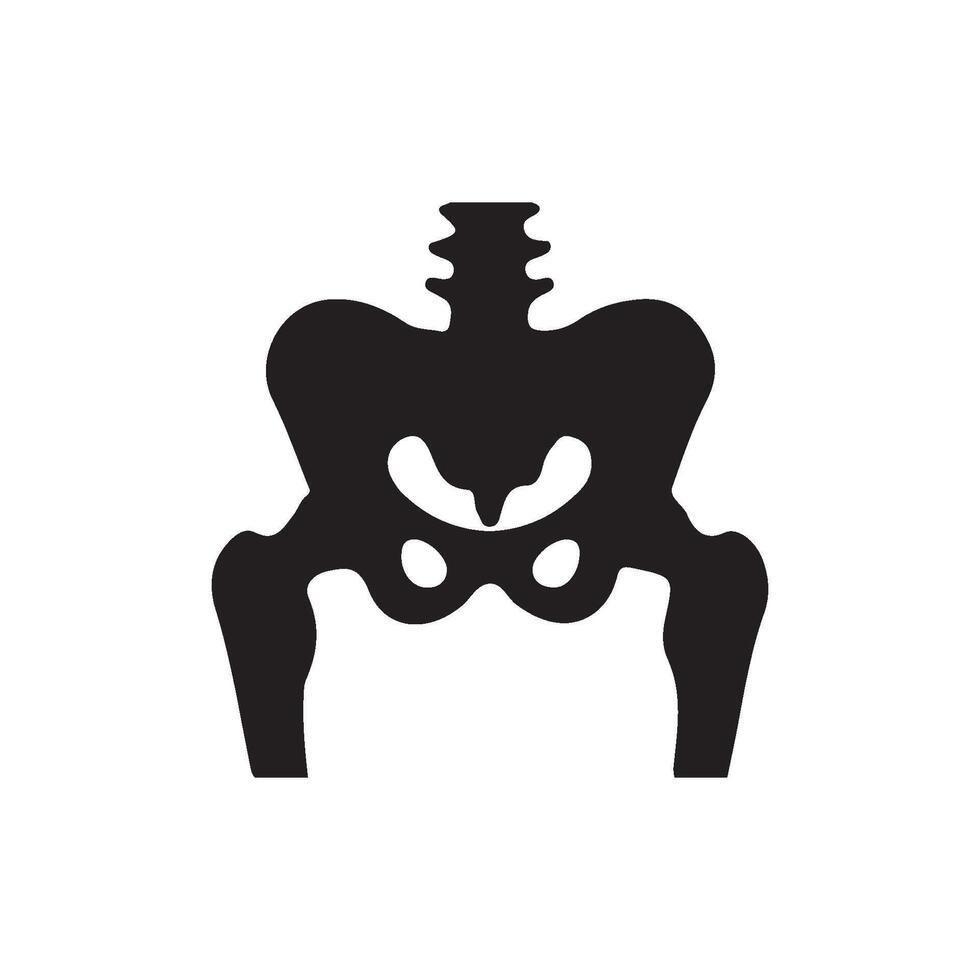 Hip Bone icon vector