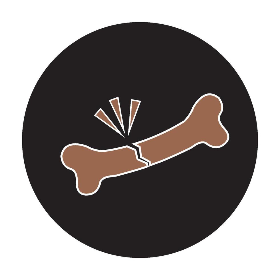 Broken bone icon vector